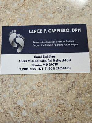 Lance Caffiero, DPM