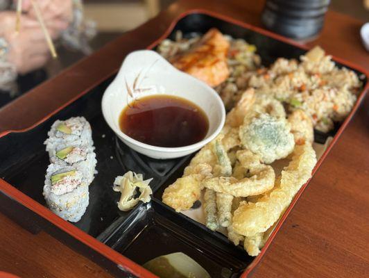 Lunch special salmon teriyaki bento box