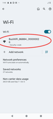 False advertising of free WiFi on bus