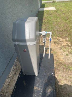 Installed water softener