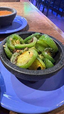 Grilled jalapeños