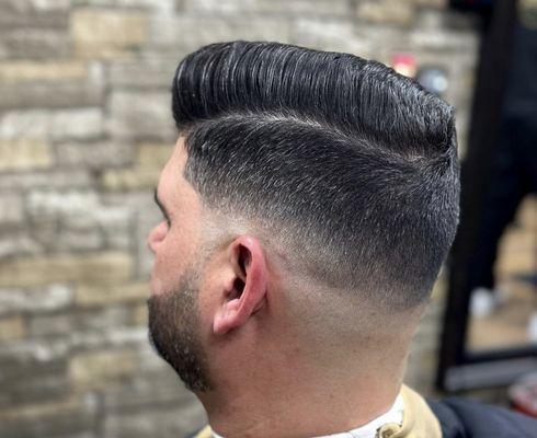 Low skin fade, comb over West New York best barbers