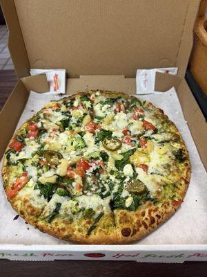 12" medium pesto loco pizza