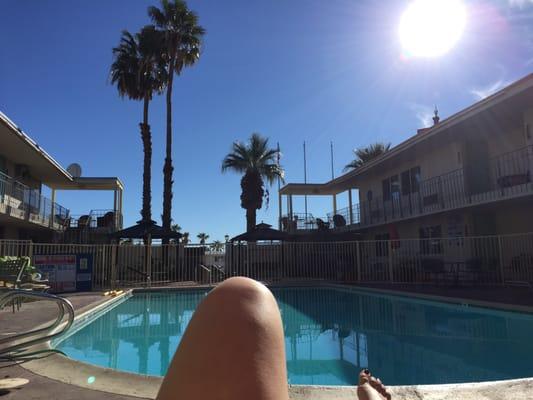 Laying out by the pool...one of the 5 pools...