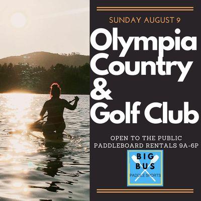 We are so excited to team up with @olycountryclub this Sunday August 9th! We'll be renting paddleboards from 9a-6p You don't want to miss it