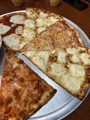 slices - margherita, white, plain, buffalo chicken