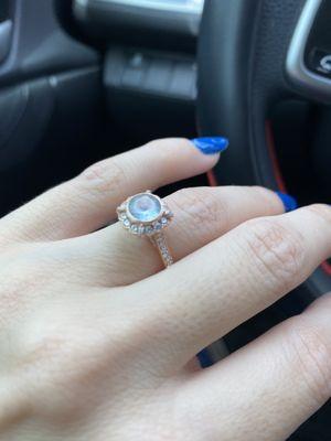 My gorgeous aquamarine and rose gold beauty