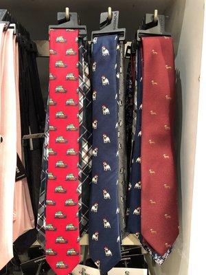 Adorable holiday ties with doggies on them