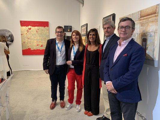 Eduardo Lira, Ivonne Martínez and Chilean Consul Eduardo Salinas at VIP Art Wynwood 2019