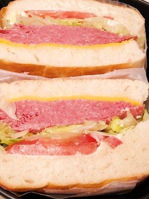 Salami sandwiches