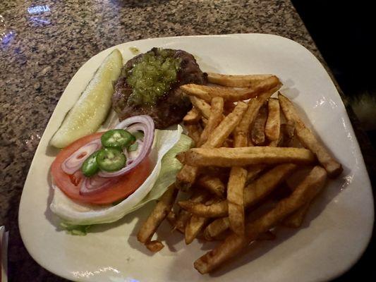 Chicago burger and fries