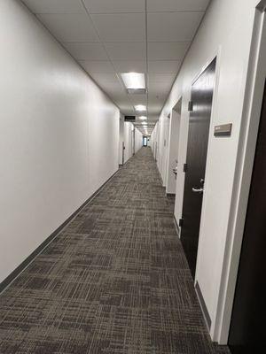 The long hallway down to the office.