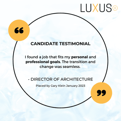 Testimonial from 1.2023, Director of Architecture