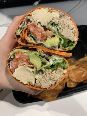 Chicken bacon avocado wrap