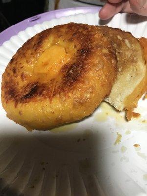 Cheddar cheese bagel