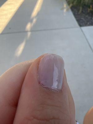 2 hairs in the nail polish