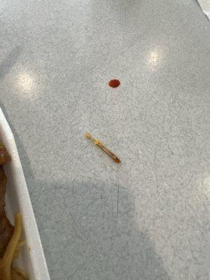 Toothpick found in my orange chicken and stabbed the inside of my mouth