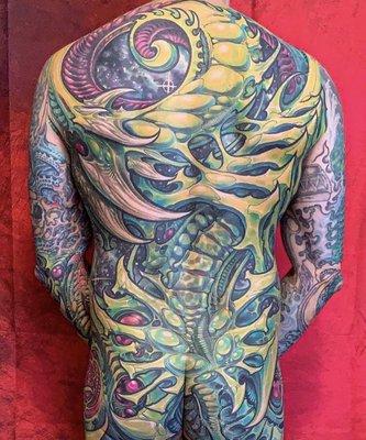 Bio mechanical back piece by Ron Earhart