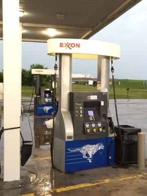 Exxon pumps...