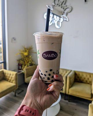 Oolong Tea with boba $7 (large)