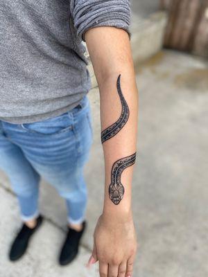 Snake tattoo by Mike Lopez