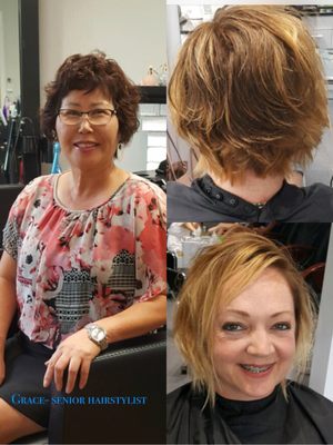 Color cut By senior hairstylist Grace