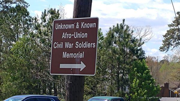 Unknown and Known Afro-Union Civil War Soldier's Memorial