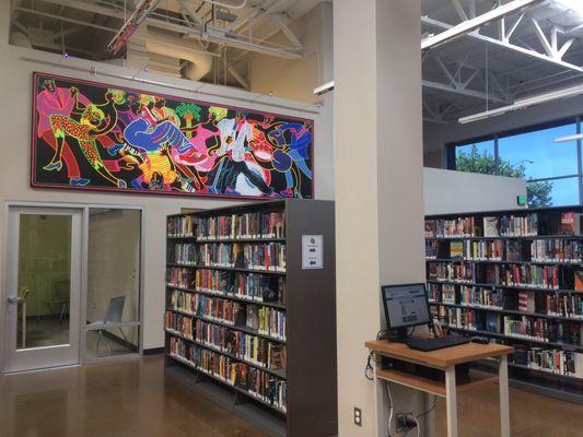 A grocery store turned into a library.