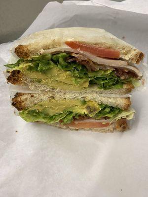 Smoked Turkey Avocado BLT Sandwich