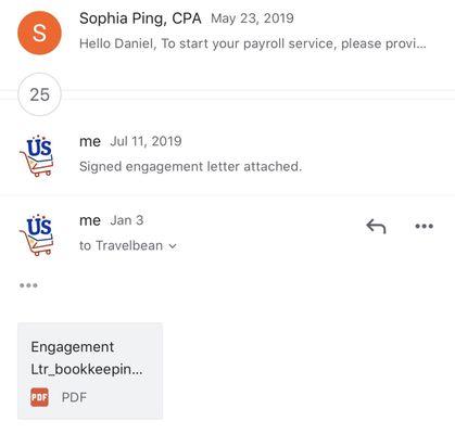 Proof of signed engagement letter 2019.