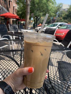 Large oat milk iced latte