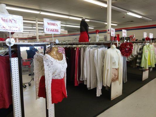 Clothing end caps and signage