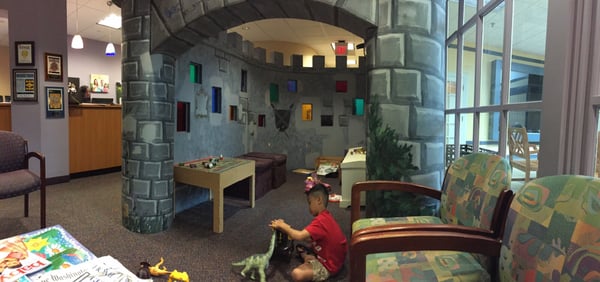 Great play space in the waiting area!