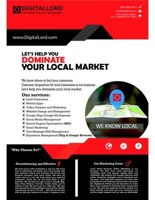 DigitalLord.com is a small business online marketing Agency in Huntsville, AL, but serving many customers around the world. We are experts.