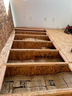 Subfloor replace after water damage