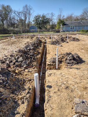 New Construction: In-ground plumbing