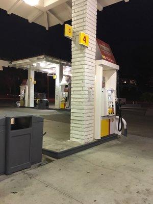 Mid area of the gas station.