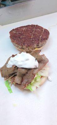 Gyro steak burger