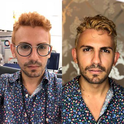 Before and after photos! This place saved me from my self done orange disaster. Love my new hair