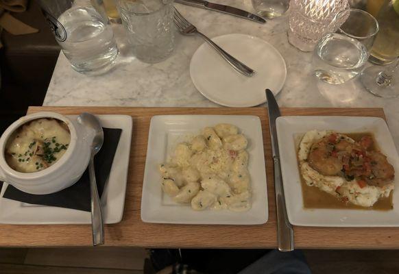 Make your own tasting trip soup, lobster gnocchi n shrimp n grits