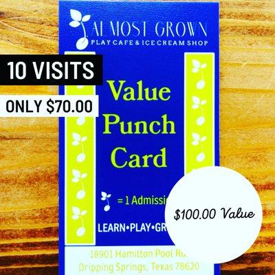 Almost Grown Value Punch Card.