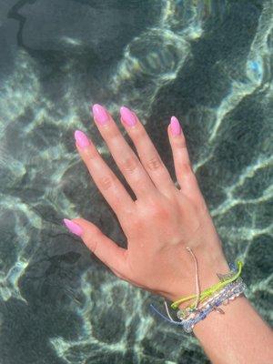 (Water is on some of my nails, that is not a design or a flaw, just water from the pool)