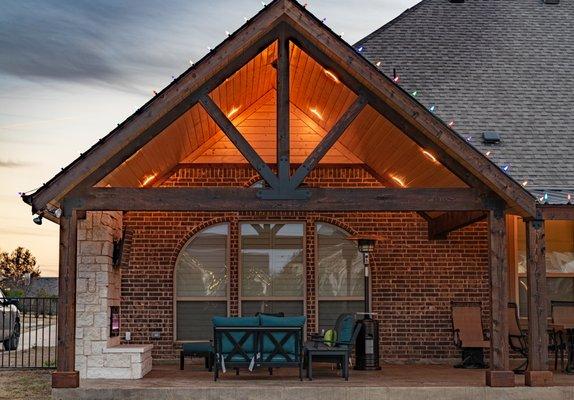 Gable Patio Cover in Celina TX.