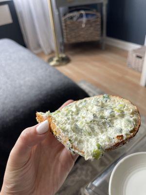 Everything Bagel with Scallion Cream Cheese