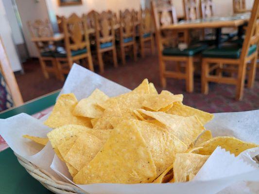 Chips and heavy furniture