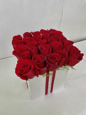 This is a Box of (25) Classic Red Roses made for when you want to let someone know you are thinking of them.