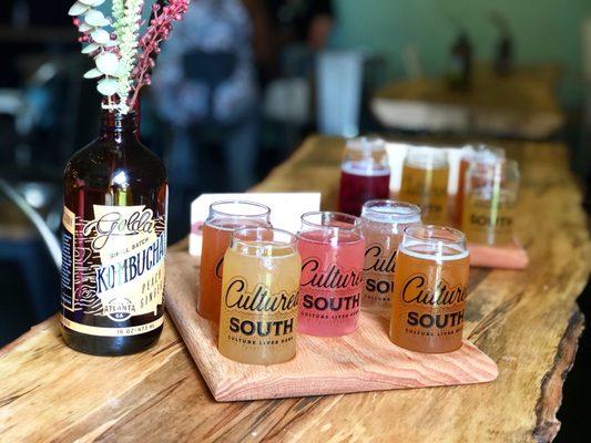 Kombucha flights - loved all the flavors!!