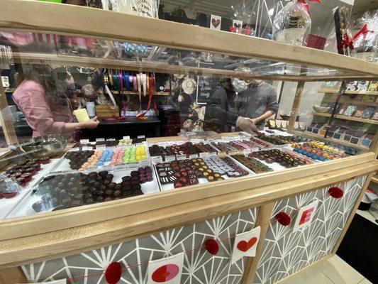 Display of chocolates