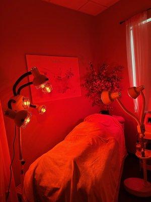 Enjoy the recovery under our most powerful tool our infra red light