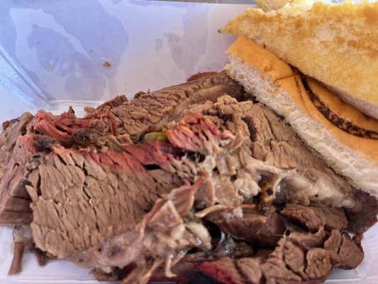 Succulent sliced Brisket Sandwich Combo